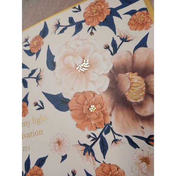 Pooch & Sweetheart STORAGE Box 12.5 x9 Floral Stripes Bible Verse Gift Victorian - Picture 7 of 16